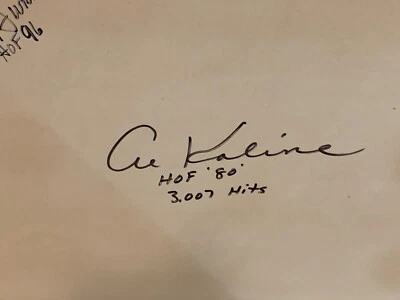 JSA COA DUAL SIGNED TIGERS LEGENDS AL KALINE and JIM BUNNING RAWLINGS HOME PLATE - Image 1 of 4