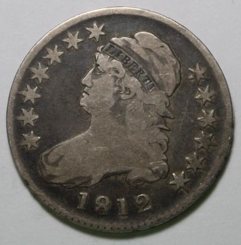 1812 Bust Half DU466 Obverse Scratched Cover