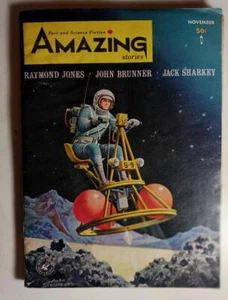 AMAZING STORIES NOV 1964 ALEX SCHOMBURG COVER RAYMOND JONES NORMAN SPINRAD - Picture 1 of 4
