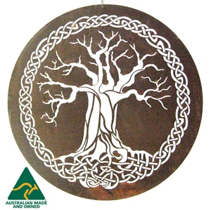 Celtic Tree Metal Garden Wall Art - Australian Made - Picture 1 of 2