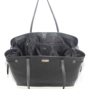KATE SPADE NY Black Ari Laurel Way Saffiano Leather Shoulder Tote Bag #WKRU3931 - Picture 1 of 5