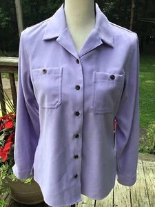 Crazy Horse Liz Claiborne Company Button Up Blouse Lavender Women's Small - Picture 1 of 4