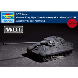 Trompetista 07161 1/72 Rey Tigre Alemán (torreta Porsche) con 105 mm kWk Modelo L/68 - Imagen 1 de 8