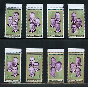 Z644 Ajman 1971 astronautas espaciales 8v. MNH - Imagen 1 de 1