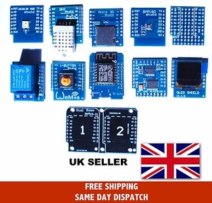WeMos D1 Mini, Mini Pro kompatibel & Schilde, UK Lagerbestand - Bild 1 von 104