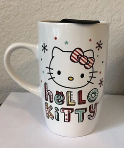 Hello Kitty Holiday Coffee Mug with Lid 16 Ounce - Picture 1 of 4