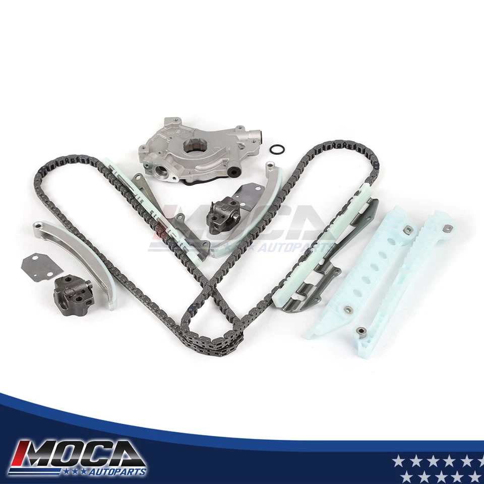 Kit de cadena de distribución sin engranajes bomba de aceite compatible con 97-04 Lincoln Town Car y 04 Ford 4,6 L Foto 1 de 4