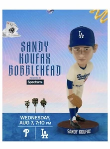 2024 Sandy Koufax Bobblehead LA Dodgers SGA - 8.7.24 - Bild 1 von 2