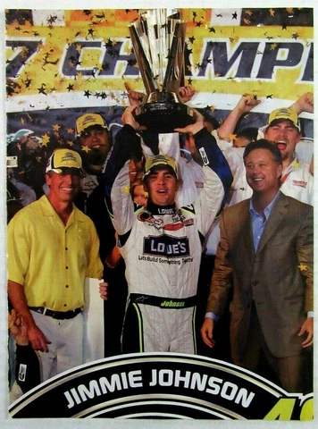 2007 NASCAR CUP Champion JIMMIE JOHNSON Team LOWES 8"x11" Magazine Pin-Up Poster Cover
