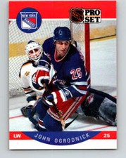 1990-91 Pro Set #206 John Ogrodnick NM Near Mint NY Rangers