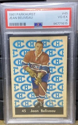 Parkhurst #45 1961 Jean Bellevel Salón de la fama PSA 4 Foto 1 de 2