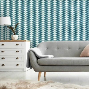 Blaugrün Teton Geometrische Tapete Von Holden 90530 - Gold Metallisch Höhepunkte - Bild 1 von 4