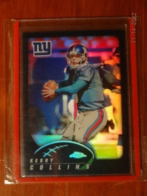 Kerry Collins 2002 Topps Chrome Black Refractor #95  Ser No:  348/599 - Image 1 of 2