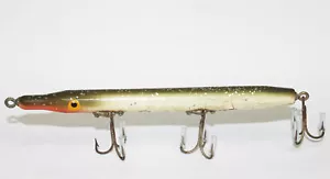 Señuelo de pesca de madera con aguja Boone vintage para peces peces azul surf antiguo - Imagen 1 de 4