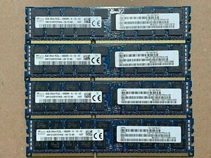 Lot of 4 Hynix 8GB 2Rx4 PC3L-10600R Server Memory HMT31GR7EFR4A-H9 15-13079-01 - Picture 1 of 3
