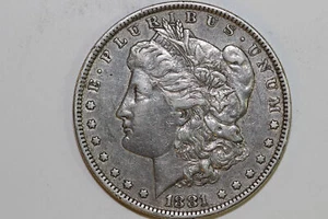 Grades Extra Fine 1881 O Morgan 90% Silver Dollar (MDX3358) - Picture 1 of 8