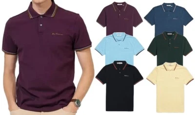 Ben Sherman Men's Short Sleeve Signature Polo T Shirt Cotton Collared Tee XS-5XL — 第 1/4 张图片