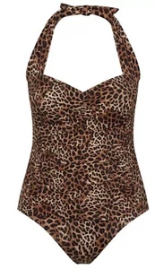 Ruby Ribbon Riviera One Piece Swimsuit Size 20 Leopard Print New Women's #1922 - Picture 1 of 9