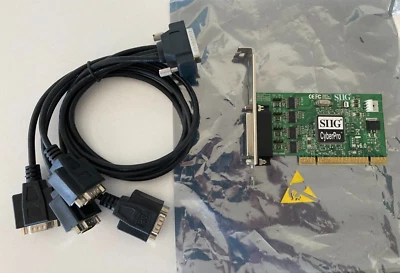 SIIG CyberPro  JJ-P04621-S6 4 Port RS232 DP Quartet Serial 550 PCI - Image 1 of 4