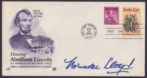 Norman Lloyd (1914-2021), American actor & director, signed Abraham Lincoln FDC - Picture 1 of 1