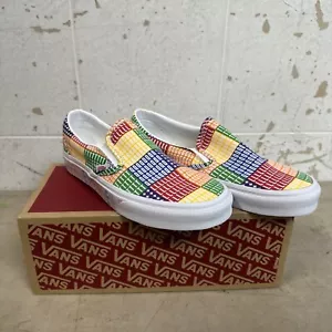 Vans Pride Classic Slip-On Men Multicolor white shoes Sz Men 6.5 Women 8 - Picture 1 of 8