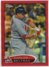 Carlos Beltran 2012 Topps Chrome RED Refractor /25 Cardinals
