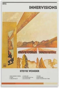 Stevie Wonder Innervisions Leinwand Print Poster Wall Art Print, Home Decor - Picture 1 of 5