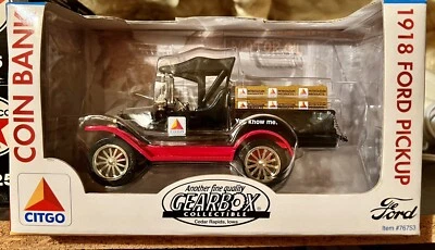 Citgo Gearbox 1918 Ford Runabout Pickup Truck Collectible Coin Bank Unopened - Image 1 of 3