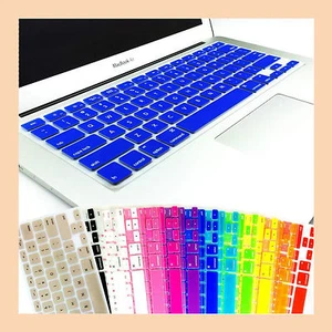 Colourful Soft Silicone Keyboard Cover for Apple MacBook Pro 13" 15" 17" Air - Picture 1 of 27