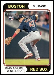 2023 Topps Heritage Enmanuel Valdez Oversized RC Box Topper #OB-EVA Boston - Picture 1 of 2