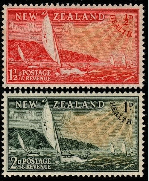 New Zealand 1951 Health - Yachting Unhinged Mint SG708-9 - image 1 of 1