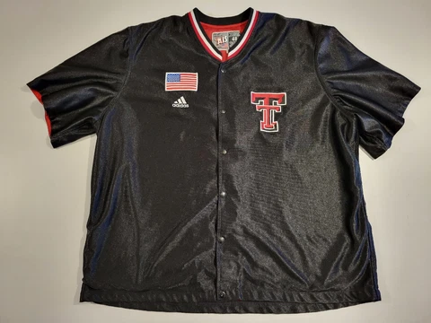 Texas Tech Red Raiders Men's Jersey Shirt Jacket AIS VTG Size 48 USA NCAA Colleg Cover