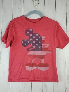 Size Medium M Disney Mickey Mouse Flag T-Shirt, Boys MD - Picture 1 of 5