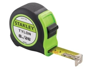Stanley Hi-Viz Tylon Tape 8m/26ft (Width 25mm) XMS24HVTAPE8 - Picture 1 of 1