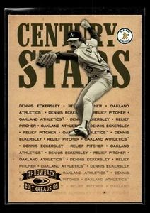 2005 Throwback Threads Century Stars Dennis Eckersley #CS-43 Athletics - Picture 1 of 2