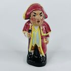 Vintage Artone Hand Painted Beadle 4.5” Dickens Character Figurine W/ Red Coat