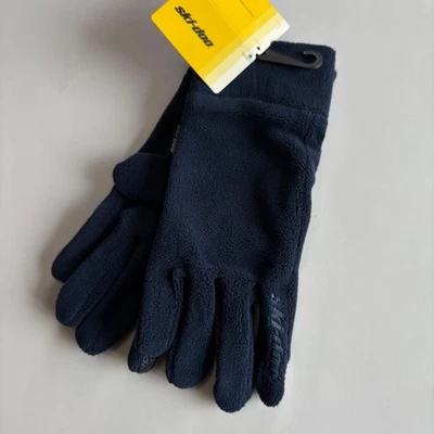 Ski-Doo Men's Medium Navy Micro-Fleece Gloves Touch Screen Tip Anti Peel NEW - Image 1 of 4