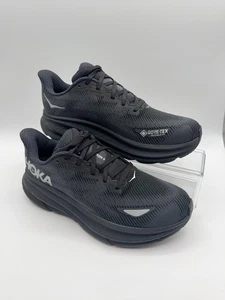 Hoka Clifton 9 Woman’s Black Size 10B Waterproof Gore-Tex Running Walking Shoes - Picture 1 of 9