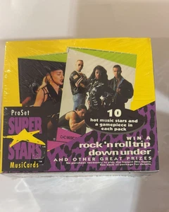 Pro Set 1991 ~Super Stars Music Cards Box 36 Packs FACTORY SEALED - Picture 1 of 3