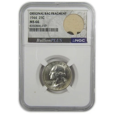 1944 Washington Quarter MS 66 NGC Silver Bag Fragment SKU:I20496 - Image 1 of 4