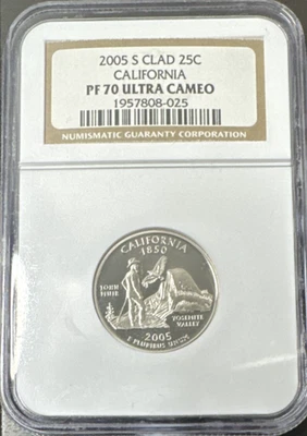 2005 S CALIFORNIA QUARTER NGC PF70 ULTRA CAMEO - Image 1 of 4