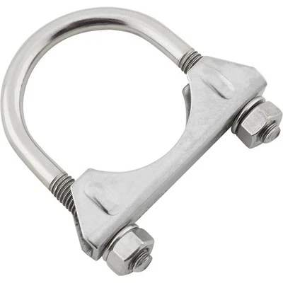 Polished Stainless Steel Muffler/Exhaust Clamp 2.125 Inch - Image 1 of 4