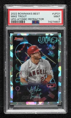 2022 Bowman's Best Bowman UFO Atomic Refractor Mike Trout #UFO-1 PSA 9 MINT - Image 1 of 2