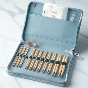 Juego combinado de agujas de tejer circulares Clover Takumi largas 45-151 azul Japón - Imagen 1 de 9