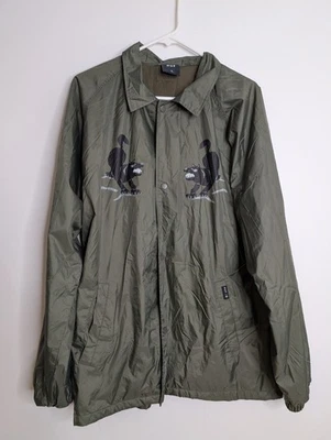 Chaqueta de Entrenadores Huf World Wide Cuello Para Hombre Talla XL Verde Oscuro Manga Larga Foto 1 de 4