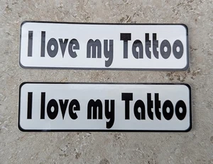 I Love My Tattoo HD Set 2 Pcs.Aufkleber Decals Stickers USA Helmaufkleber - Picture 1 of 1