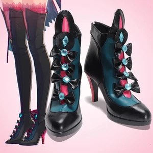 Wuthering Waves Carlotta Montelli PU Bow High Heels Halloween Cosplay Shoes New - Picture 1 of 5