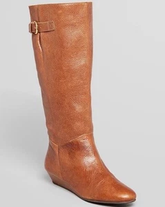 Steven by Steve Madden Brown Intyce Tall Platform Wedge Boots Size 5.5 M Pull On - Picture 1 of 10