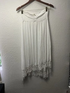 Vintage Roxy White Strapless Dress Size M Medium Beach Cottage Y2K - Picture 1 of 12