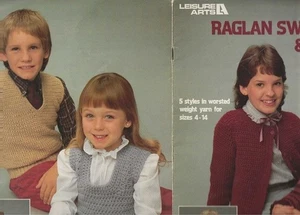Leisure Arts Raglanpullover und Westen gehäkelt für Kinder - Bild 1 von 1